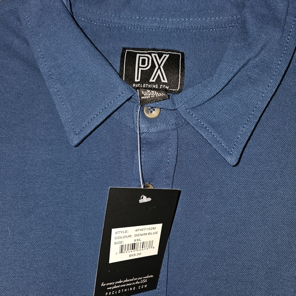 Men's PX Denim Blue Shirt - Picture 1 of 3